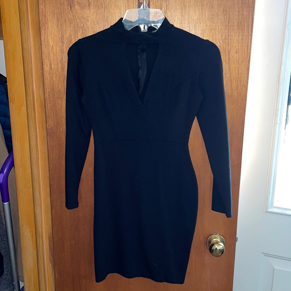 Black fitted dress